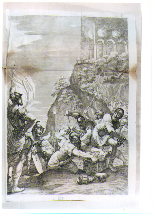 SACCHEGGIO DI MONTECASSINO (stampa) di Carracci Ludovico, Giovannini Giacomo (sec. XVII)