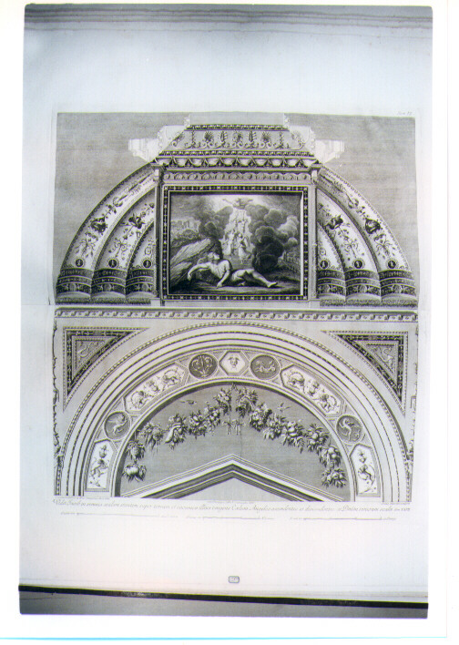 SOGNO DI GIACOBBE, ELEMENTI DECORATIVI E GROTTESCHE (stampa) di Sanzio Raffaello detto Raffaello, Ottaviani Giovanni, Volpato Giovanni, Savorelli Gaetano, Camporesi Pietro (sec. XVIII)