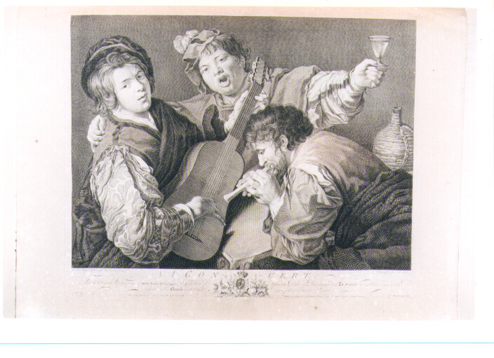 CONCERTO (stampa) di Merisi Michelangelo detto Caravaggio, Chambars Thomas, Edwards Edward (sec. XVIII)