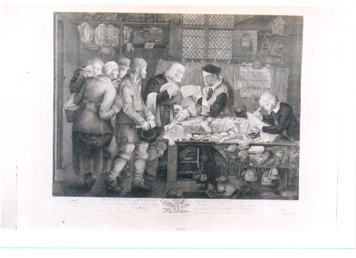 AVVOCATO DI PAESE E SUOI CLIENTI (stampa) di Holbein Hans il Vecchio, Walker Anthony (sec. XVIII)