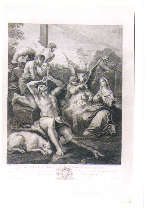 ADORAZIONE DEI PASTORI (stampa) di Carracci Annibale, Aliamet François Germain, Earlom Richard (sec. XVIII)