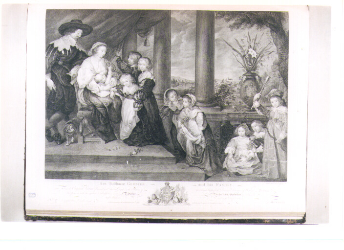 RITRATTO DI SIR BALTHASAR GERBIER E LA SUA FAMIGLIA (stampa) di Van Dyck Anton, Walker William I, Edwards Edward (sec. XVIII)