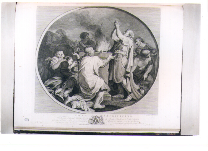 SACRIFICIO DI NOE' (stampa) di Sacchi Andrea, Liart Matthew, Edwards Edward (sec. XVIII)