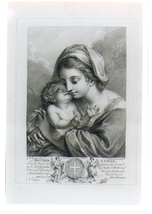 MADONNA CON BAMBINO (stampa) di Cipriani Giovanni Battista, Bartolozzi Francesco (sec. XVIII)