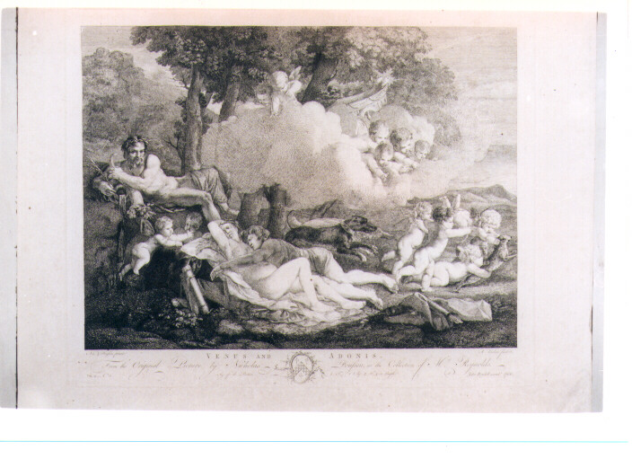 VENERE E ADONE (stampa) di Poussin Nicolas, Earlom Richard (sec. XVIII)