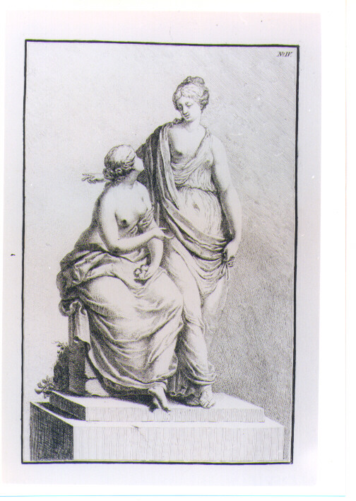 STATUA DI ESPERE E ARETUSA (stampa) di Beyer Johann Christian Wilhelm - AMBITO VIENNESE (sec. XVIII)