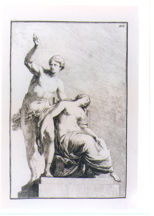 STATUA DI GIUNIO BRUTO E LUCREZIA (stampa) di Beyer Johann Christian Wilhelm - AMBITO VIENNESE (sec. XVIII)