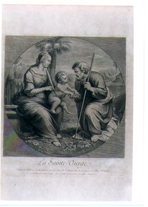 SACRA FAMIGLIA (stampa) di Sanzio Raffaello detto Raffaello, Tardieu Nicolas Henri, Raymond Jean (sec. XVIII)