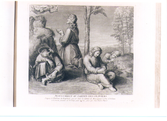 ORAZIONE DI CRISTO NELL'ORTO DI GETHSEMANI (stampa) di Sanzio Raffaello detto Raffaello, Flipart Jean Charles (sec. XVIII)