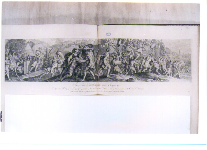 SCIPIONE CONQUISTA CARTAGINE (stampa) di Pippi Giulio detto Giulio Romano, Tardieu Nicolas Henri (sec. XVIII)