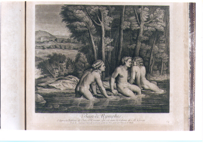 NINFE AL BAGNO (stampa) di Pippi Giulio detto Giulio Romano, De Poilly François III (sec. XVIII)