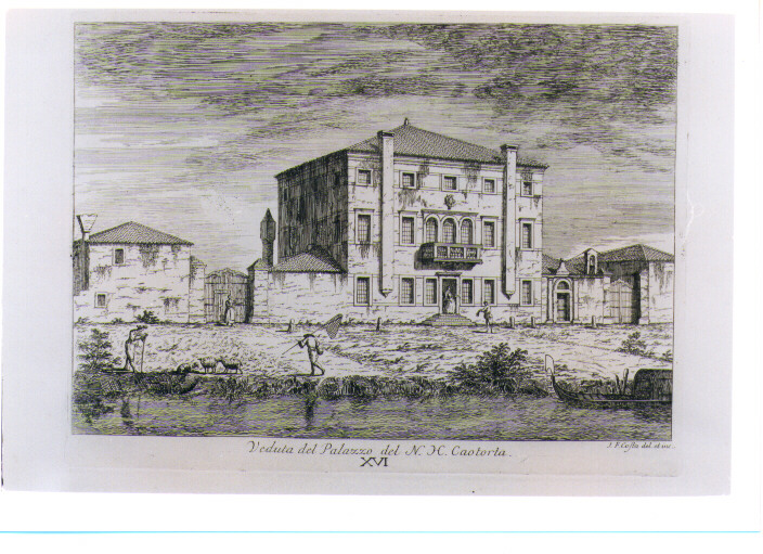 VEDUTA DEL PALAZZO CAOTORTA (stampa) di Costa Giovanni Francesco (sec. XVIII)