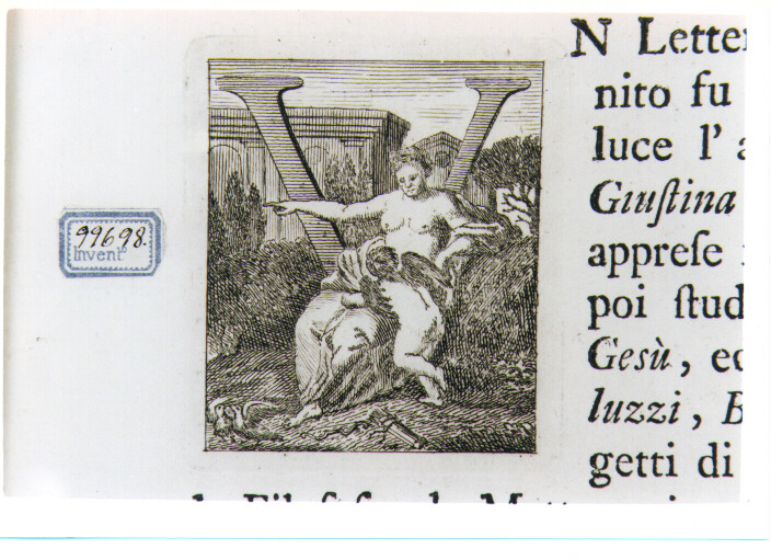 CAPOLETTERA V CON VENERE E CUPIDO (stampa) di Allegrini Francesco (attribuito) (sec. XVIII)