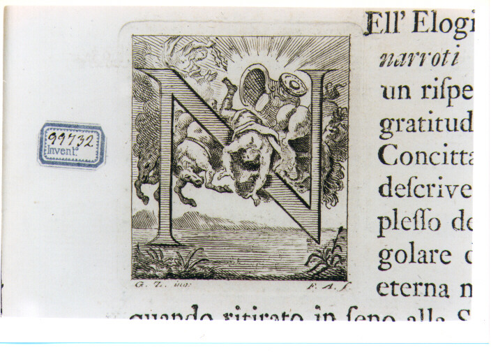 CAPOLETTERA N CON CADUTA DI FETONTE (stampa) di Zocchi Giuseppe, Allegrini Francesco (sec. XVIII)