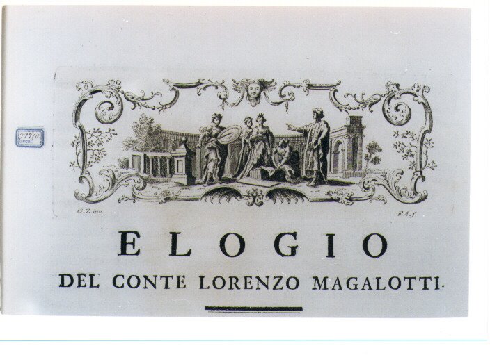 ALLEGORIA DEL COMMERCIO (stampa) di Zocchi Giuseppe, Allegrini Francesco (sec. XVIII)