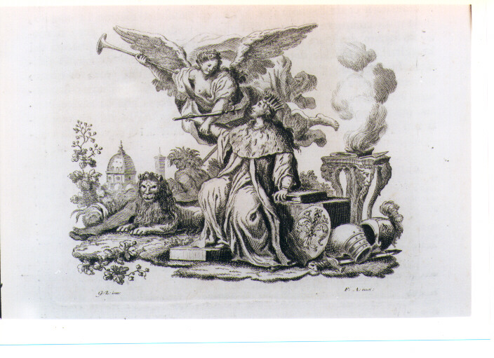 ALLEGORIA DELLA GLORIA DI FIRENZE (stampa) di Zocchi Giuseppe, Allegrini Francesco (sec. XVIII)