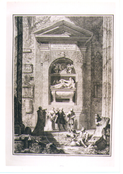 MONUMENTO FUNEBRE DI FRANCESCO ALGAROTTI (stampa) di Bianconi Carlo, Volpato Giovanni (sec. XVIII)