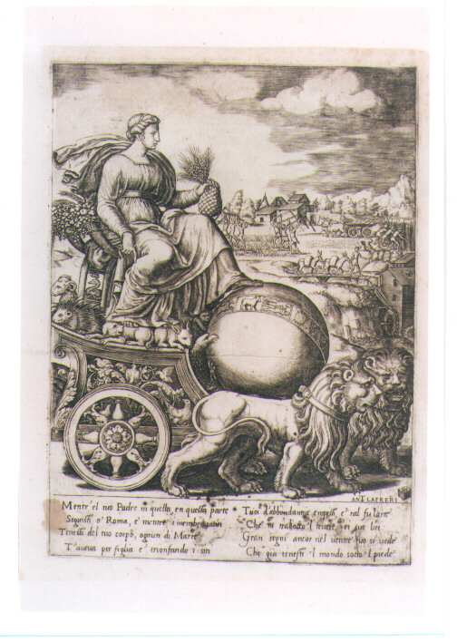 CIBELE (stampa controfondata) di Pippi Giulio detto Giulio Romano, Daddi Bernardo (sec. XVI)