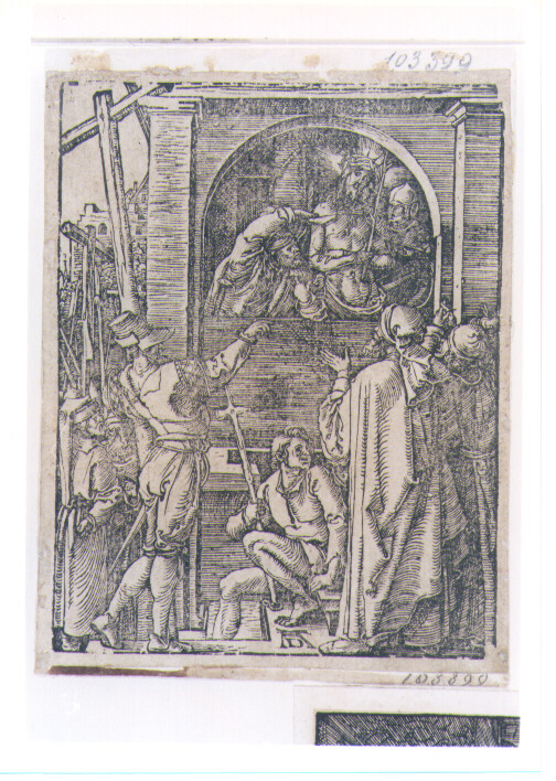 ECCE HOMO (stampa controfondata) di Durer Albrecht (sec. XVI)