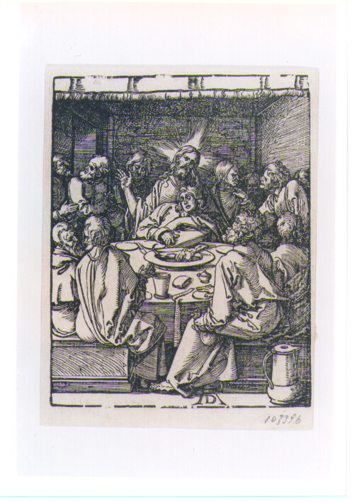 ULTIMA CENA (stampa controfondata) di Durer Albrecht (sec. XVI)