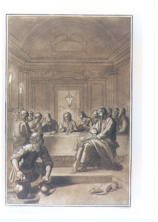 ULTIMA CENA (stampa a colori) di Ciampelli Agostino, Scacciati Andrea II (sec. XVIII)