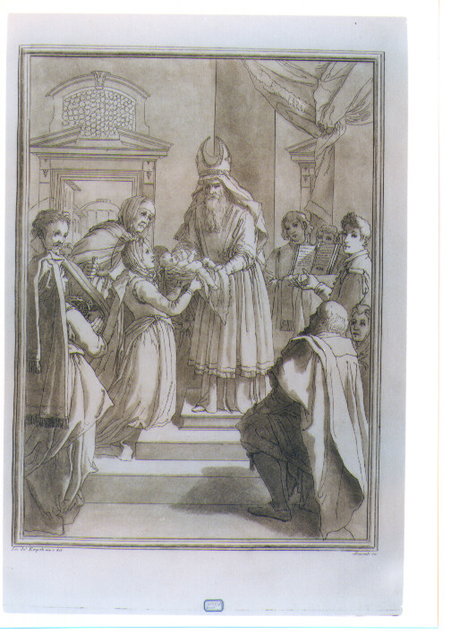 PRESENTAZIONE DI GESU' AL TEMPIO (stampa a colori) di Chimenti Jacopo detto Empoli, Scacciati Andrea II (sec. XVIII)