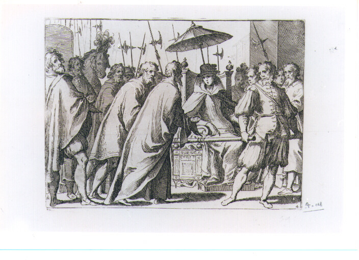 SCENE DELLA VITA DI MARGHERITA D'AUSTRIA SPOSA DI FILIPPO III RE DI SPAGNA (stampa) di Tempesta Antonio, Sciaminossi Raffaello (prima metà sec. XVII)