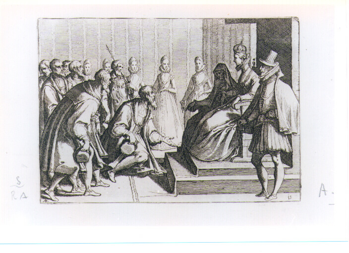 SCENE DELLA VITA DI MARGHERITA D'AUSTRIA SPOSA DI FILIPPO III RE DI SPAGNA (stampa) di Tempesta Antonio, Sciaminossi Raffaello (prima metà sec. XVII)