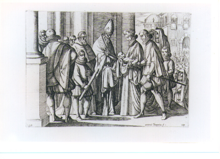 SCENE DELLA VITA DI MARGHERITA D'AUSTRIA SPOSA DI FILIPPO III RE DI SPAGNA (stampa) di Tempesta Antonio (prima metà sec. XVII)