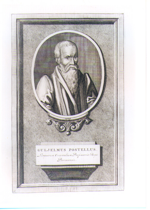 RITRATTO DI GULJELMUS POSTELLUS (stampa) di Pool Matthys (CERCHIA) (sec. XVIII)