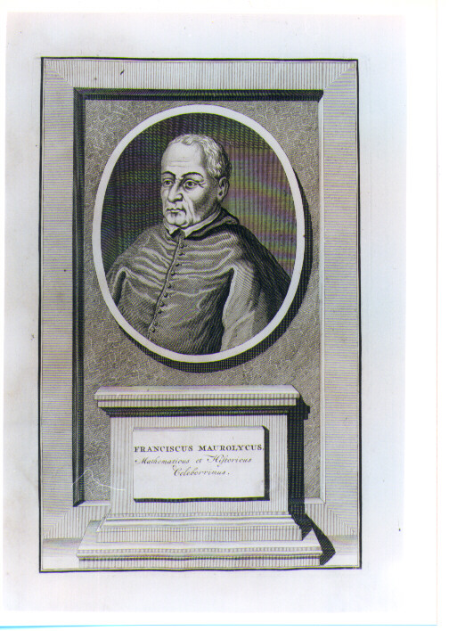 RITRATTO DI FRANCESCO MAUROLICO (stampa) di Pool Matthys (CERCHIA) (sec. XVIII)