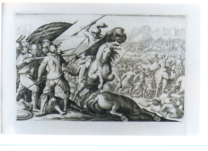 SCENA DI BATTAGLIA (stampa) di Rosselli Matteo, Barbatelli Bernardino detto Poccetti, Tempesta Antonio, Callot Jacques (sec. XVII)