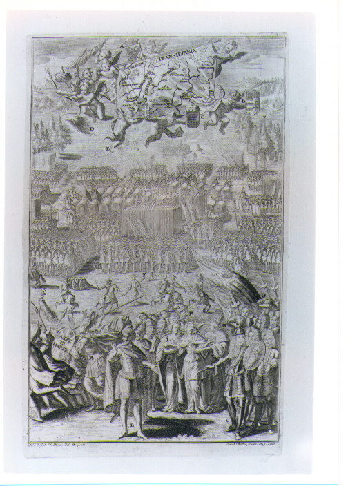 IMPRESE MILITARI DI CARLO V DUCA DI LOTARINGIA (stampa) di Muller Jacob, Waldmann Johann Joseph (sec. XVII)