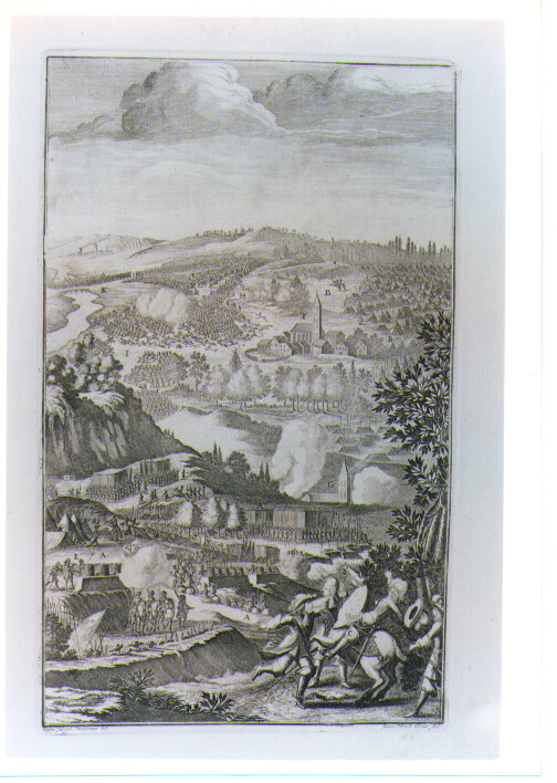 SCENA DI BATTAGLIA (stampa) di Kraus Johann Ulrich, Waldmann Johann Joseph (secc. XVII/ XVIII)