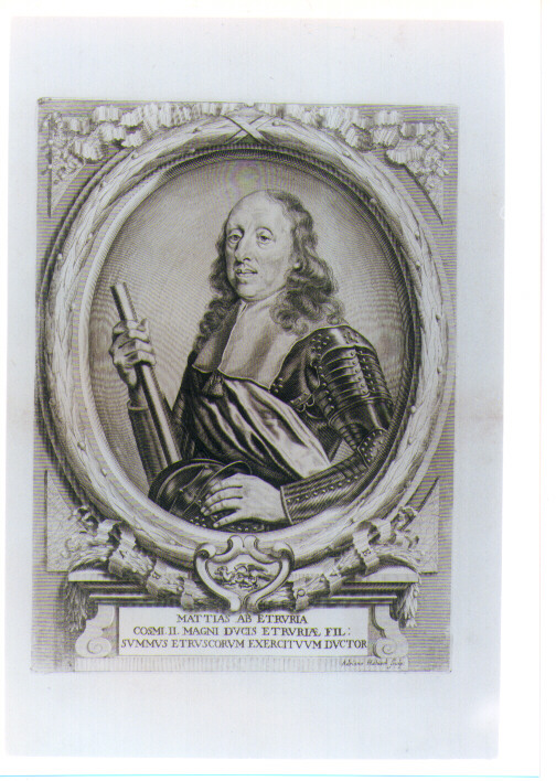 RITRATTO DI MATTIA FIGLIO DI COSIMO II (stampa) di Haluech Adriano (prima metà sec. XVIII)