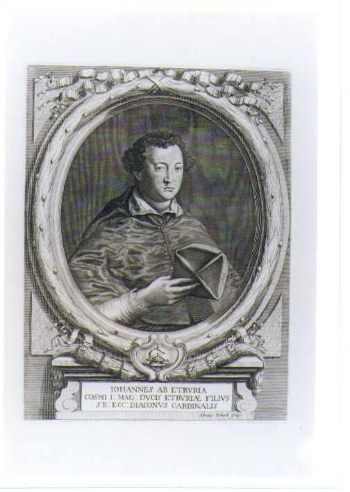 RITRATTO DEL CARDINALE GIOVANNI DI TOSCANA (stampa) di Haluech Adriano (prima metà sec. XVIII)
