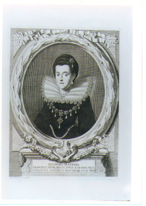 RITRATTO DI ELEONORA DI TOSCANA (stampa) di Gregori Carlo (prima metà sec. XVIII)