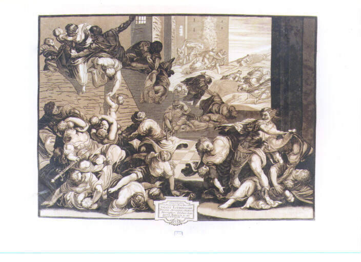 STRAGE DEGLI INNOCENTI (stampa tagliata) di Robusti Jacopo detto Tintoretto, Jackson John Baptist (sec. XVIII)
