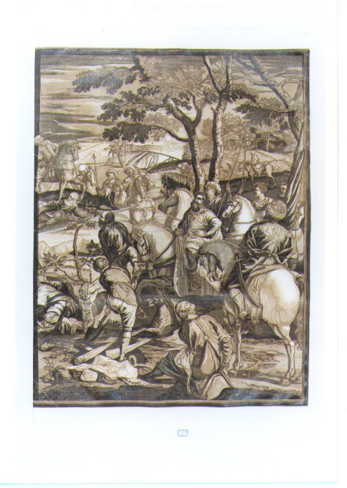 CROCIFISSIONE DI CRISTO (stampa tagliata) di Robusti Jacopo detto Tintoretto, Jackson John Baptist (sec. XVIII)