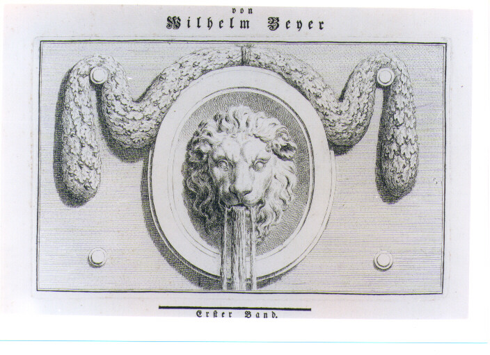 FONTANA CON TESTA DI LEONE (stampa) di Beyer Johann Christian Wilhelm - AMBITO VIENNESE (sec. XVIII)