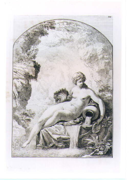 FONTANA CON NAIADE (stampa) di Beyer Johann Christian Wilhelm - AMBITO VIENNESE (sec. XVIII)
