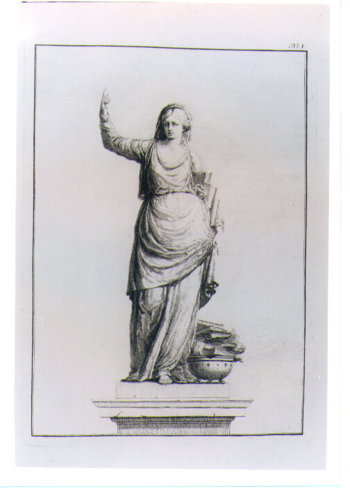 STATUA DI SIBILLA CUMANA (stampa) di Beyer Johann Christian Wilhelm - AMBITO VIENNESE (sec. XVIII)