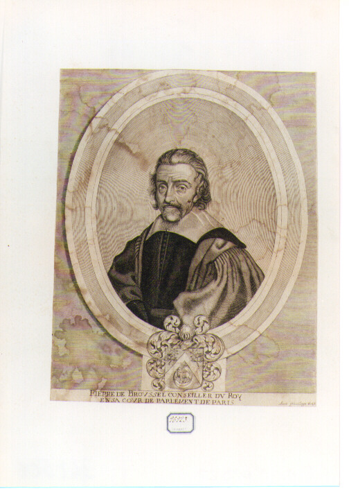 RITRATTO DI PIERRE DE BROUSSEL (stampa controfondata smarginata) - ambito francese (sec. XVII)