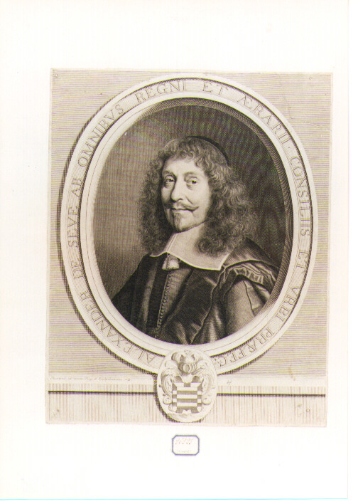 RITRATTO DI ALEXANDER DE SEVE (stampa controfondata smarginata) di Nanteuil Robert (sec. XVII)
