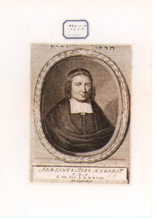RITRATTO DI ADRIANUS PARS KAGA-BAJ (stampa controfondata smarginata) di Van Zylvelt Adam (sec. XVII)