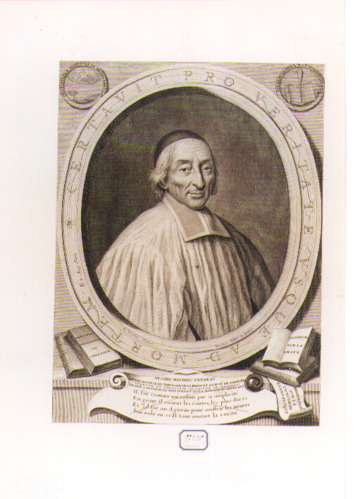 RITRATTO DI MATHIEU FEYDAU (stampa controfondata smarginata) di Verdier François, Habert Nicolas (sec. XVII)