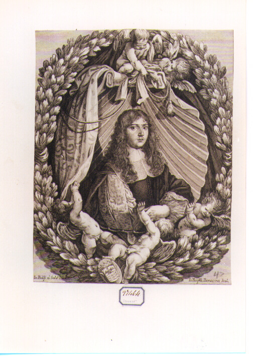 RITRATTO MASCHILE A MEZZA FIGURA (stampa controfondata smarginata) di Del Sole Giovanni Battista, Bonacina Giovanni Battista (sec. XVII)