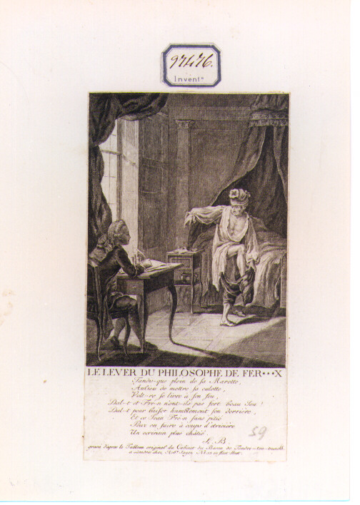 SCENA SATIRICA (stampa controfondata smarginata) di Sayer Robert (CERCHIA) (sec. XVIII)