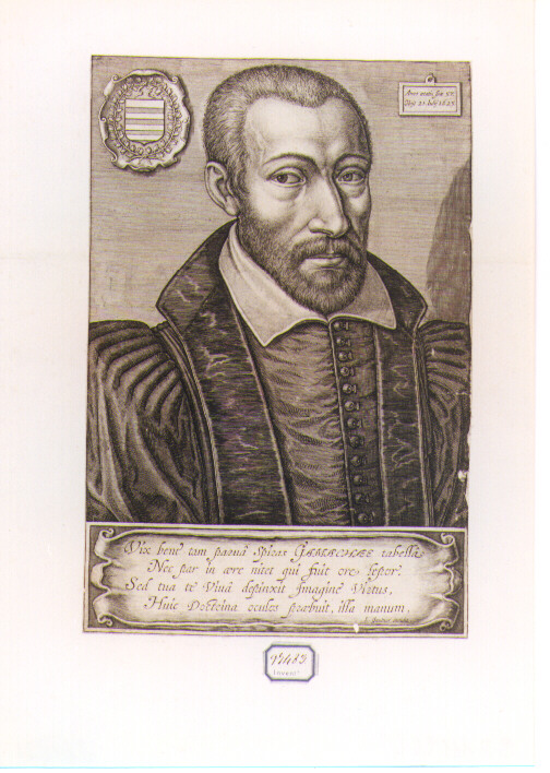 RITRATTO DI GAMACHE (stampa controfondata smarginata) di Gaultier Leonard (sec. XVII)