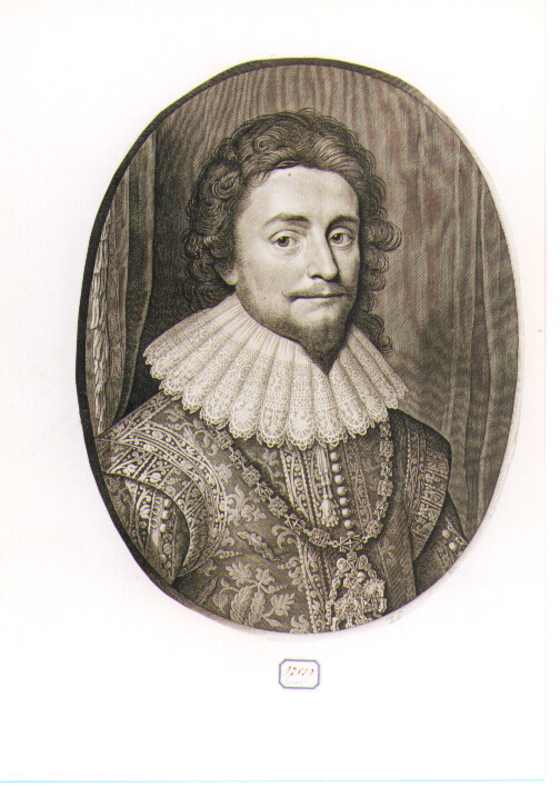 RITRATTO DI CAVALIERE DELL'ORDINE DI SAN GIORGIO (stampa controfondata smarginata) - ambito francese (terzo quarto sec. XVII)